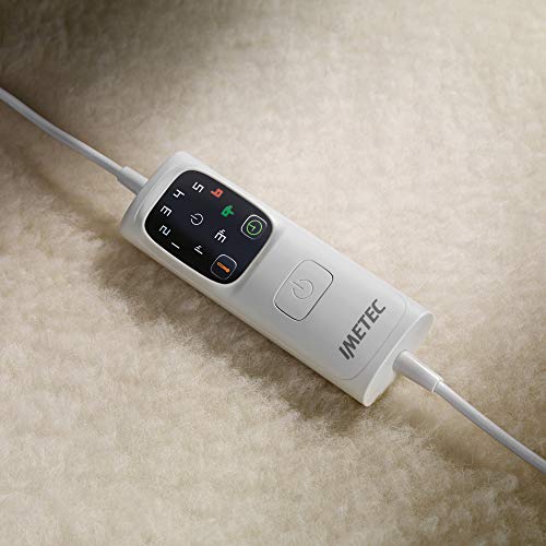 Imetec Adapto Wärmeunterbett, 150 x 80 cm, schnelle Erwärmung, konstante und individuelle Temperatur, 100 Prozent Wolle und Merinowolle, rutschfestes Gewebe, Steuerung mit 6 Temperaturen - obrazek 8