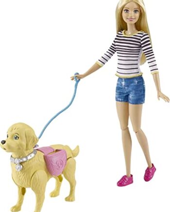 Barbie Spacer z pieskiem czyścioszkiem, DWJ68