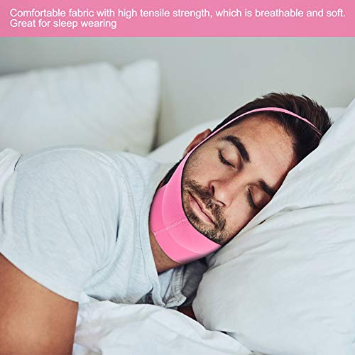 Gesicht Abnehmen Cheek Maske, V Face Line Gürtel Atmungs Kinn heben Anti Falten Schlafmaske Strap (Rose Red) - obrazek 9