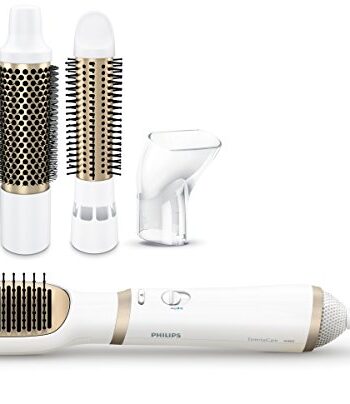 Philips Airstyler HP8663/00, Warmluftbürste inkl. Rundbürste - Natürliches Stylen, Föhnen, Glätten und Pflegen - Volumen- und Lockenbürste, 800 Watt, weiß