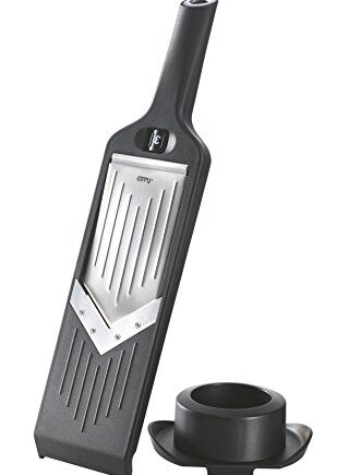 Gefu 50440 V-Hobel Violi - Gemüse-Reibe aus Edelstahl und Kunststoff - Gemüsehobel mit Schieber - Spülmaschinenfest