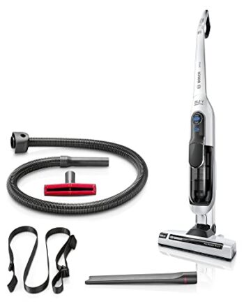 Bosch Akku-Staubsauger Athlet BCH6L2560, kabelloser Handstaubsauger, beutellos, Hygiene-Filter Plus, hohe Saugleistung, freistehend, lange Laufzeit, Fugendüse, alle Bodenarten, weiß