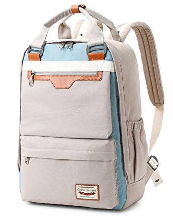 Myhozee plecak damski/męski, plecak dzienny z kieszenią na laptopa o przekątnej ekranu 15,6" i kieszenią antykradzieżową, wodoszczelny, plecak szkolny, na uczelnię, do podróży, użytku w czasie wolnym i do pracy