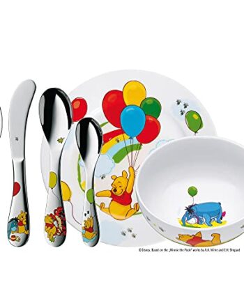 WMF Kindergeschirr DISNEY WINNIE THE POOH 6-teilig ab 3 Jahren Edelstahl rostfrei Cromargan poliert spülmaschinengeeignet farb- und lebensmittelecht
