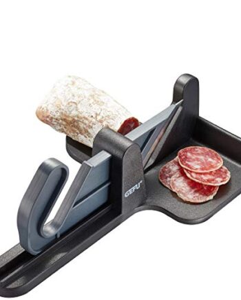 GEFU Wurstschneider TRANCHÈ – Salami Schneider, handbetrieben, manueller Allesschneider, Wurstschneidemaschine, Wurst, Schinken, Speck, Hart-Käse, Edelstahlklinge