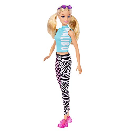 Mattel - Barbie Fashionista, Blonde Hair with Malibu Dress and Leggings - obrazek 4