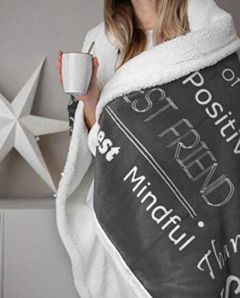 HUGGAROO Koc Sherpa – 150 x 125 cm | koc z puszystą flanelową podszewką dla przytulnych chwil na sofie, model najlepszej przyjaciółki, szary