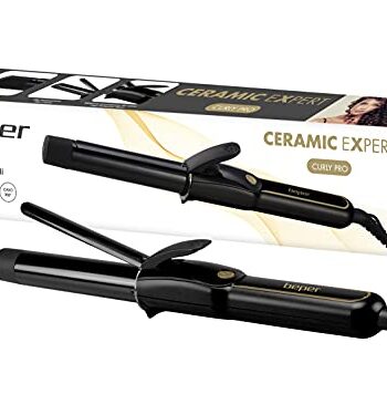 BEPER P301PIS001 Lockenstab, Keramikbeschichtung, 35W, Durchmesser 25 mm, Lockenstab, Max. Temperatur 180 degreeC, Drehschnur, Kaltspitze, Schwarz, pequeño