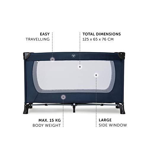 Hauck 603604 Dziecięce Łóżeczko Turystyczne, Granatowy, Do 15 kg - obrazek 15