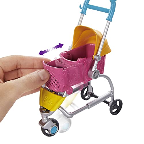 Barbie, Spacerówka Z Pieskami Zestaw Do Zabawy Z Lalką Blondynką, 2 Sz - obrazek 5