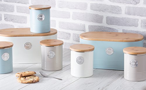 TYPHOON Living Collection, pastellcreme, 3,4 Liter Keksdose, Stahl, holz, Silikon, creme - obrazek 4