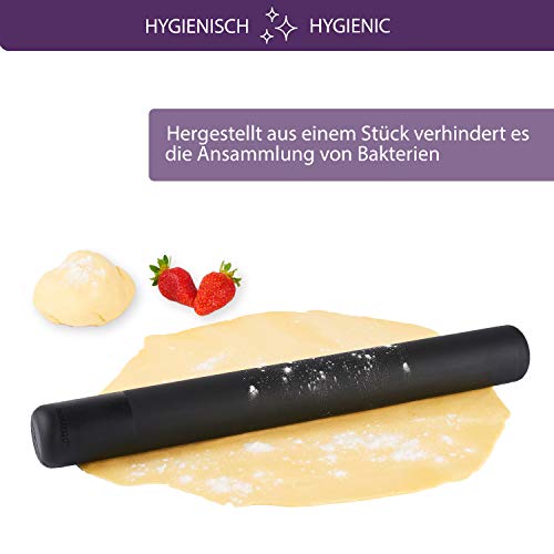Mastrad Teigroller – hochwertiges Nudelholz (41cm) – mit Anti-haft Funktion – aus BPA-freiem Silikon - für Pasta, Torten, Kekse und Pizza - obrazek 3