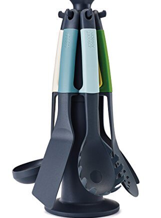 Joseph Joseph 10141 Elevate Carousel Opal Küchenhelferkarusell 6-teilig mit integrierten Auflagen Nylon 16.4 x 16.4 x 36 cm 7 Einheiten, Opalfarben