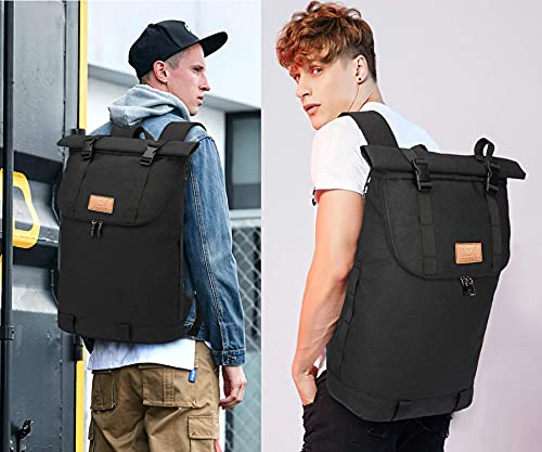 Myhozee Podróżny plecak na laptopa dla mężczyzn i kobiet na górze rolki wodoodporny 15 6 cala torba na laptopa plecak na uczelnię podróżny na piesze wycieczki i codzienne użytkowanie - obrazek 3