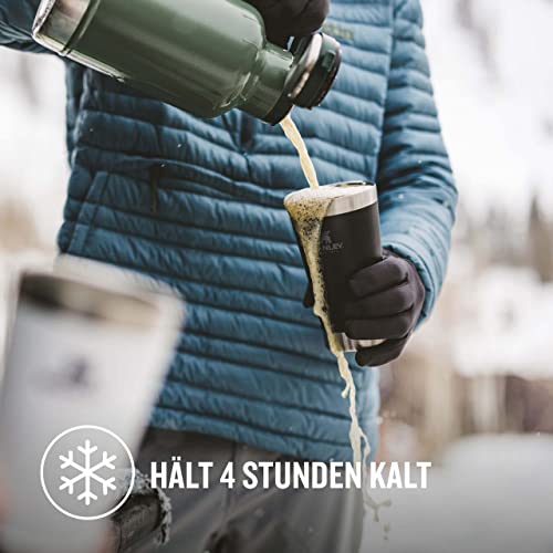 Stanley Adventure Vacuum 0,47 Liter, BPA-frei |Stapelbare | Doppelwandiger, vakuumisolierter Pint-Becher | Spülmaschinenfest, Matte Black, 1 Stück (1er Pack) - obrazek 7