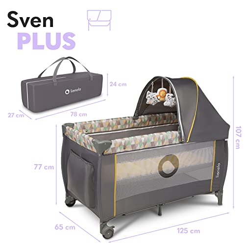 Lionelo Sven Plus 2 W 1 Dziecięce Łóżeczko Dla Dzieci Od Urodzenia Do - obrazek 2