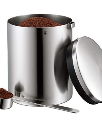 WMF Kaffeedose mit Kaffeelöffel Kult Cromargan Edelstahl rostfrei mattiert 500g