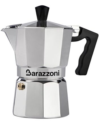 Barazzoni die farbige Espressokocher 6 Tassen, Aluminium, Grau, 10 x 16.9 x 19.6 cm
