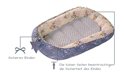 Medi Partners 5el. Kokon Niemowlęcy 100x60x15cm Wyjmowana Wkładka Kocy - obrazek 2