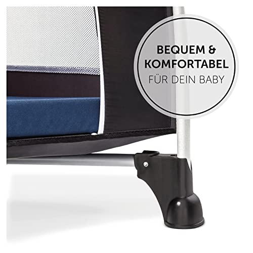Hauck Reisebettmatratze Sleeper, 120x60 cm, 5 cm dick, Faltmatratze für Baby und Kinder Bett, Kompakt Klappbar, inklusive Tragetasche, Navy Blau - obrazek 2
