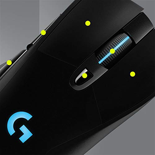 Logitech G703 LIGHTSPEED kabellose Gaming-Maus mit HERO 25K DPI Sensor, Wireless Verbindung, LIGHTSYNC RGB, POWERPLAY-kompatibel, geringes Gewicht von 95g, PC/Mac - Schwarz - obrazek 6