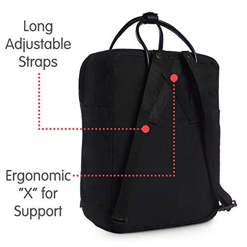 Fjäll Räven Uniseks Kånken No. 2 Plecak, Czarny, 16 l - obrazek 8