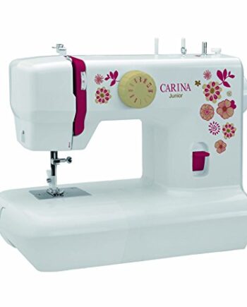 Carina Junior - Mechanische Nähmaschine für Näh-Einsteiger & Anfänger mit Griff, 6 Stichprogrammen, Freiarm, Nählicht & elektrischem Fußanlasser