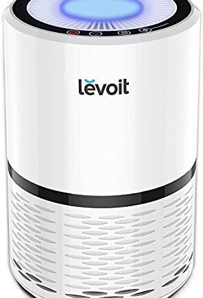 Levoit H13 True HEPA Fil Oczyszczacz Powietrza dla Alergików z Filtrem H13 HEPA i Filtrem z Węglem Aktywnym 28 W Biały/Czarny 21 59 cm x 21 59 cm x 36 83 cm