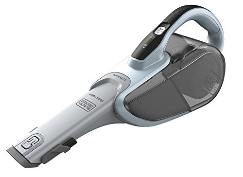 Black+Decker Lithium Dustbuster DVJ325J mit Cyclonic Action – 10,8V Akku Handstaubsauger mit ausziehbarer Fugendüse & Polsterbürste – Beutelloser, kabelloser Staubsauger – Lange Saugdüse – Hellblau