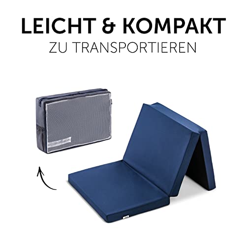 Hauck Reisebettmatratze Sleeper, 120x60 cm, 5 cm dick, Faltmatratze für Baby und Kinder Bett, Kompakt Klappbar, inklusive Tragetasche, Navy Blau - obrazek 3