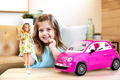 Barbie Fiat 500 Zestaw z Lalką, Wielokolorowy, Od 3 Lat - obrazek 3