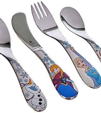 WMF Kinderbesteck DISNEY FROZEN 4-teilig ab 3 Jahren Edelstahl rostfrei Cromargan poliert spülmaschinengeeignet farb- und lebensmittelecht