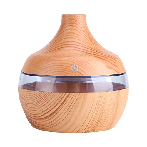 03 Wood Grain 300 ml dyfuzor oleju nawilżacz zapachowy dotykowy nawilżacz LED Whisper-Quiet nawilżacz powietrza oczyszczacz powietrza do domu do biura - obrazek 4