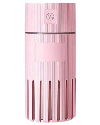 Kafei 2 w 1 Cool Mist nawilżacz powietrza do samochodu  biura  sypialni  domu  2 tryby mgły  7 diod LED lampka nocna oczyszczacz powietrza  różowy