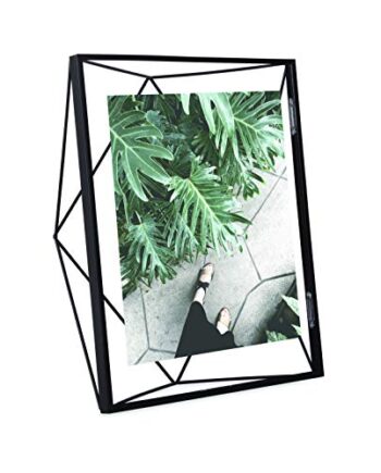 Umbra Prisma 20.3x25.4 cm Bilderrahmen - Wand- und Tisch Fotorahmen für Bilder, Kunstdrucke, Illustrationen und Mehr, Metall, Schwarz
