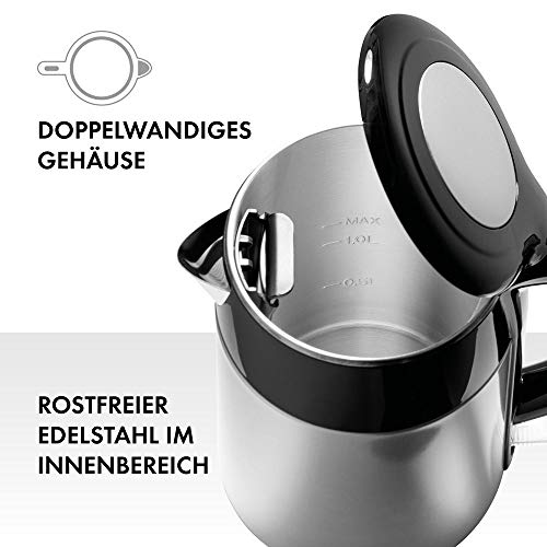ZWILLING 1002478 Wasserkocher, 1,2 Liter, 1.550-1.850 Watt, Edelstahl/Kunststoff, silber/schwarz - obrazek 5