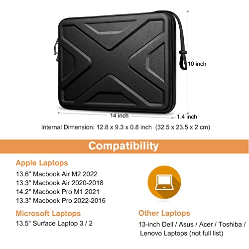 SITHON torba na laptopa, twarda obudowa do MacBook Pro 14" 2021, 13,3" - obrazek 7