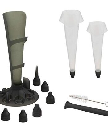 Mastrad F38201 Spritzbeutel-Set - Spritztüllen Gebäckpresse für Macarons und anderes Spritzgebäck - Dekorierflasche zum Befüllen von Brandteig und Dekorieren von Muffin, Cupcake, Kuchen, Torte etc.