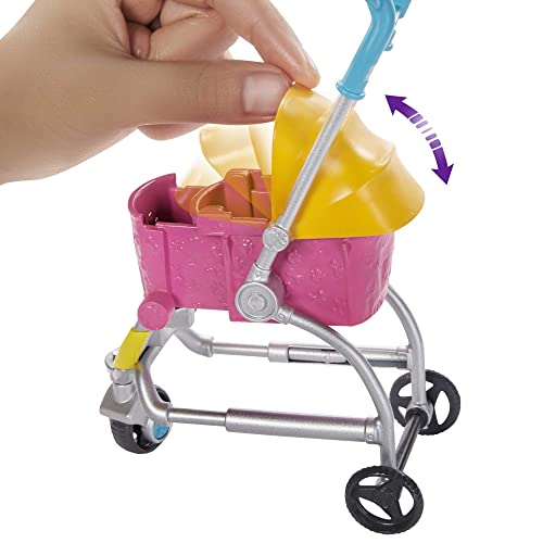 Barbie, Spacerówka Z Pieskami Zestaw Do Zabawy Z Lalką Blondynką, 2 Sz - obrazek 4