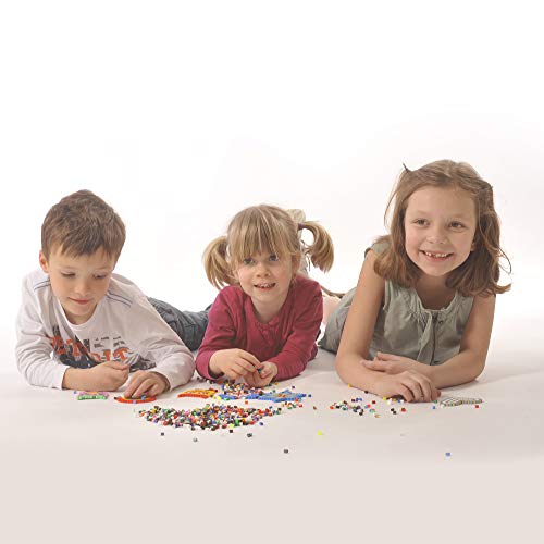 Hama Perlen 208-67 Bügelperlen im Eimer mit ca. 30.000 bunten Midi Bastelperlen mit Durchmesser 5 mm im Grundfarben Mix, kreativer Bastelspaß für Groß und Klein - obrazek 4