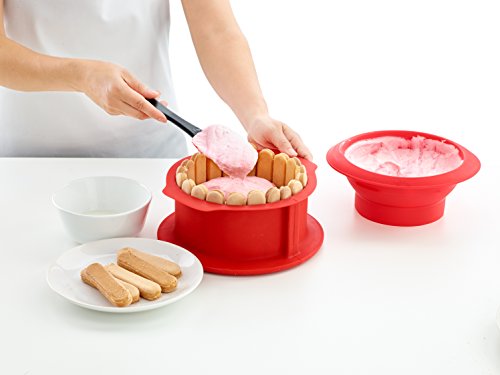 Lékué Springform für Torten, rot, 18 cm - obrazek 4