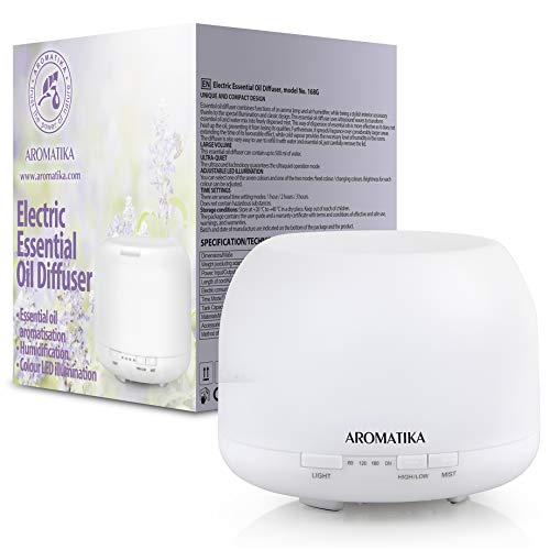 Essential Oil Diffuser 500ml - Ultrasonic Humidification - Aromatherapy Diffuser Humidifier- 7 Color LED Lights - for Room - Home - Office - Yoga - Salon - Spa - Office - Bedroom - Best for Gift - obrazek 2