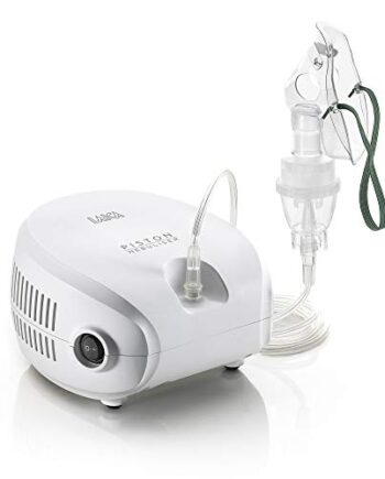 Laica NE2014 Kolbenvorrichtung für Aerosoltherapie, Maße: 10,5 x 16,5 x 16,5 cm, Gewicht 1,36 kg, 5 Filter, Weiß