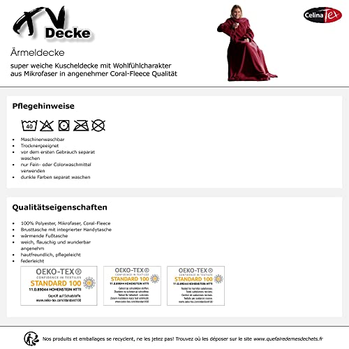 CelinaTex koc telewizyjny z rękawami i kieszenią na stopy koc puszysty - obrazek 2