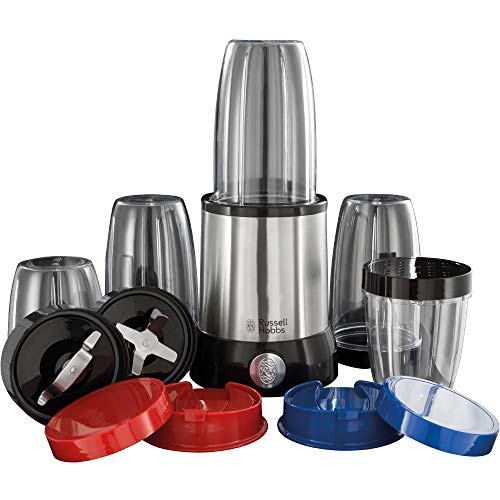 Russell Hobbs Multifunktionsmixer NutriBoost, inkl. 5 BPA-freie und spülmaschinengeeignete Behälter + Deckel, 22.000 U/min, 0.9 PS-Motor, elektrischer Standmixer, Smoothie-Maker 23180-56
