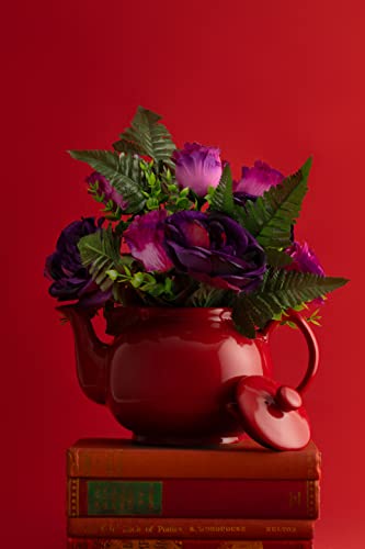 Price & Kensington, 10 Tassen Teekanne, Steingut, rot, glänzend - obrazek 5