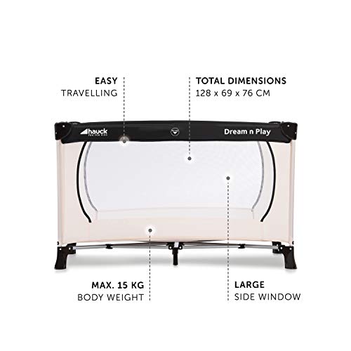Hauck 603673 Dream N Play Plus Dziecięce Łóżko Turystyczne, 120 X 60 cm, Beżowy - obrazek 18