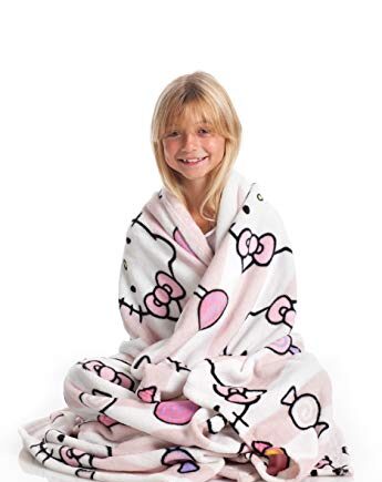 Kanguru La Coperta Con Le Maniche Hello Kitty Koc, Poliester, Różowy,