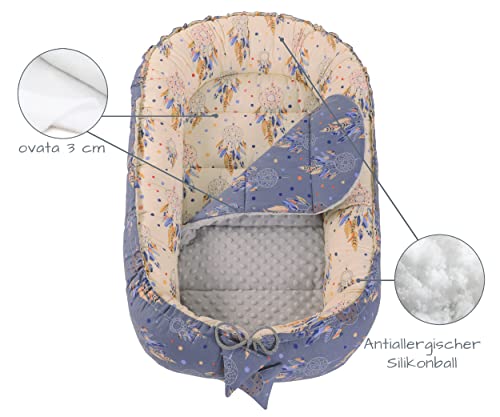 Medi Partners 5el. Kokon Niemowlęcy 100x60x15cm Wyjmowana Wkładka Kocy - obrazek 3