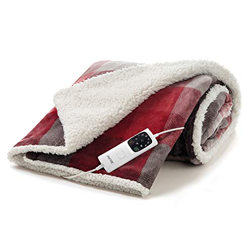 Imetec Adapto Velvet Tartan Heizdecke, 160 x 120 cm, aus samtig weichem Gewebe, mit Adapto-Technologie und Sicherheitssystem, heizt schnell auf, 6 Temperaturen, waschbar in der Waschmaschine - obrazek 6